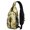 Sunflower and Scroll Cream Pattern, variant on Sunflower and Leopard Yellow Pattern Sling Backpack, Cycling Sling Bag with Earphone Port, Breathable Padded Back Gift Ideas for Hiking Cycling Walking
