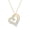 10 KT Yellow Gold, variant on Diamond Heart Pendant Necklace for Women 1/2 Ct Natural Diamonds 18KT Rose Gold Vermeil Over Sterling Silver