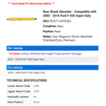 thumbnail image 2 of Rear Shock Absorber - Compatible with 2005 - 2016 Ford F-550 Super Duty 2006 2007 2008 2009 2010 2011 2012 2013 2014 2015, 2 of 2