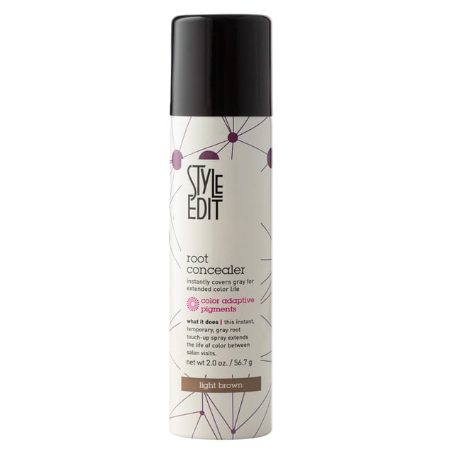 Root Concealer Spray Style Edit, color marrón claro, paquete de 1