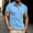 Sky Blue, variant on HAOTAGS Mens Polo Shirts Summer Golf Shirts Solid Short Sleeve Lapel Business Casual Tops Gray Size L