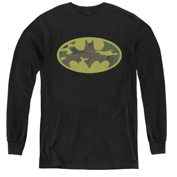 Batman - Camo Logo - Youth Long Sleeve Shirt - Small