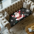 thumbnail image 3 of ZUXONGSY Christmas Couch Cushion Cover Santa Claus Sofa Seat Cushion Slipcovers Adjustable Furniture Protection Cover Wrinkle Resistant Couch Cushion Slipcover Xmas Soft Seat Decor Size L, 3 of 5