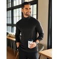 thumbnail image 6 of COOFANDY Mens Mock Neck Shirts 2 Pack Fleece Long Sleeve Basic Turtle Neck Shirt, 6 of 6