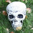 thumbnail image 4 of Plastic Horror Skeleton Skull Ornament Halloween Decor for Home  3 Piece Set, 4 of 6