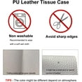 thumbnail image 6 of Tissue Box Cover, Modern PU Leather Square Tissue Box Holder for Creative Decorative, Ideal for Bathrooms/Office/Car/Dining Table, 5"X5"X5", 6 of 6