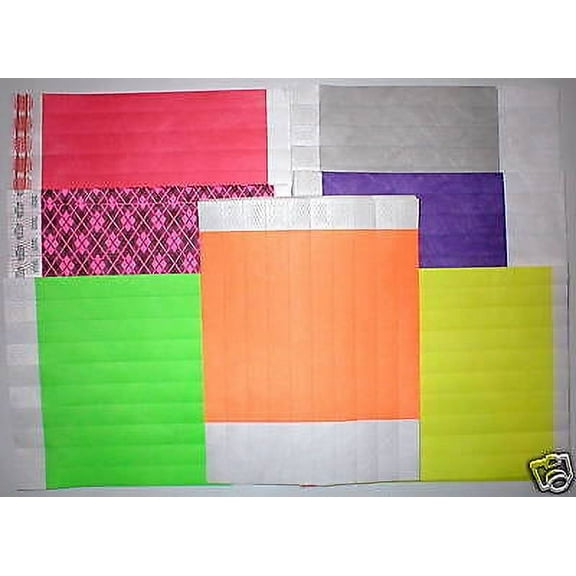 WHOLESALE LOT 100 TYVEK WRISTBANDS WRIST BANDS