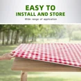 thumbnail image 5 of UMINEUX Picnic Table Cover with Bench Covers Fitted Table Clothes for 6 Foot Rectangle Tables Vinyl Flannel Backing with Elastic Edge -for Outdoor/Indoor Party&Dining(30x72 Inch,3-Pieces, Red Plaid), 5 of 14