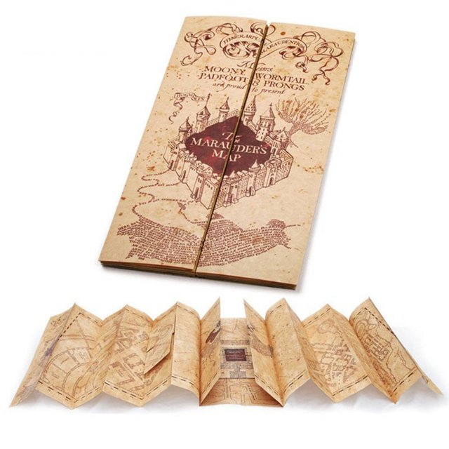 Harry Potter Movie The Marauder's Map/ Admission Letter Of Hogwarts Train Ticket Figure/ Gryffindor Hufflepuff Ravenclaw Slytherin Badge/ Gringotts