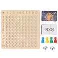 thumbnail image 1 of Tablero de multiplicación de madera, tablero educativo de juego de multiplicación para aprender a enseñar a jugar, 1 of 9