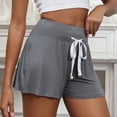 thumbnail image 4 of Chbgutlmr Women Pajama Shorts Comfy Lounge Bottom High Rise Drawstring Sleepwear Shorts Casual Comfy Summer Shorts, 4 of 6