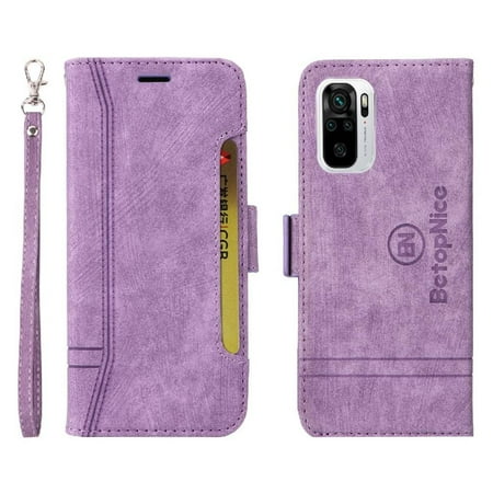 

Case for Xiaomi Redmi NOTE 10S Wallet Flip Cover Card Slots Tpu Leather Magnetic