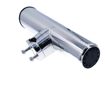 2pcs 316 Stainless Steel Clamp On Fishing Rod Holder Set For Marine Boat 22 ~ 26mm Rails Tube 7/8 to 1 Rails