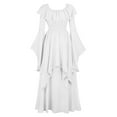 thumbnail image 3 of Hvot&aat Renaissance Dress for Women Irish Medieval Pirate Cosplay Costume Off Shouder Trumpet Sleeve Victorian Fairy Dresses, 3 of 6