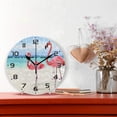 thumbnail image 2 of SKYSONIC Art Flamingos Wall Clock 10 Inch Silent Non Ticking Round Clock Oil Painting Clock Easy to Read Clock for Living Room Bedroom Bathroom Home Decor, 2 of 7