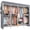 White Rack with Gray Cover, variant on Covered Clothes Rack Loads 1100LBS, Heavy Duty Clothing Rack with Oxford Fabric Cover, Portable & Metal Wadrobe Closet for Hanging Clothes, Black, 76"W x 18"D x 77"H