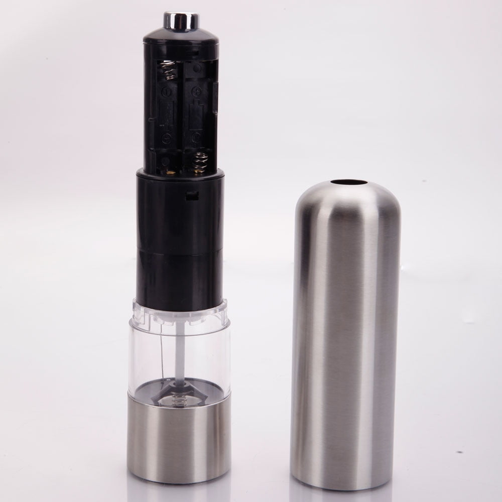 Lowestbest 2pcs Pepper Grinder, Adjustable Fineness Pepper Mills for Home, Spice Grinder for Kitchen, Stainless Steel Electric Automatic Salt Pepper Grinder, Silver Lowestbest 2pcs Pepper Grinder, Adjustable Fineness Pepper Mills for Home, Spice Grinder for Kitchen, Stainless Steel Electric Automatic Salt Pepper Grinder, Silver