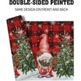 thumbnail image 5 of mubwai Winter Gnomes Placemats Set of 4, Christmas Snowflakes Xmas Trees Linen Table Mats, Red Black Buffalo Plaids Non-Slip Place Mats for Kitchen Dining Holiday Decor, 12x18 Inch, 5 of 8