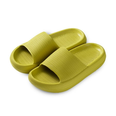 

Super Soft Slippers Thick Sole EVA Flip Flop Anti-Slip Flat Athletic Sandal for Indoor Outdoor Bathroom Size 40/41 Fluorescent Green 36/37