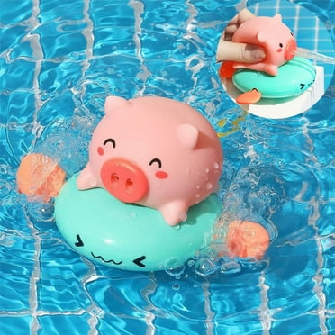LNKOO Baby Bath Toys,Baby Bathtub Wind Up Pig Toys, Cute Fun Multi Colors Floating Bath Animal Toys for Kids Toddlers, Child Pool, Swimming Clockwork Water Toys for Boys and Girls