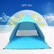 UPF 50+ Easy Pop Up Beach Tent Abri Solaire 3-4 Personne Instantanée Automatique Canopée Bébé Parasol (Bleu) – image 2 sur 5
