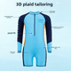 thumbnail image 4 of Traje de baño de verano nuevo para niños, de manga larga, con protección solar, de una pieza, cómodo, para estudiantes, 4 of 4