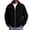 Black, variant on Mens Ribbed Corduroy Zip Up Jacket Casual Lapel Collar Outerwear Relaxed Fit Fall Wear