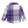 thumbnail image 3 of Gubotare Boy Flannel Shirts Toddler Baby Plaid Jacket Baby Boy GIrl Flannel Hoodies Fall Winter Outerwear Coat Size 1T 2T (Purple,1-2 Years), 3 of 9