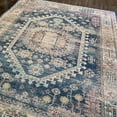 thumbnail image 4 of Blue Beige Vintage Faded Distressed Print 7'6" x 10'3" Area Rug/ Carpet by Makymo, 4 of 7