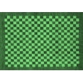 thumbnail image 1 of Ahgly Company Indoor Rectangle Checkered Emerald Green Modern Area Rugs, 5' x 8', 1 of 4