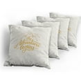 thumbnail image 5 of Ambesonne Adventure Throw Pillow Cover 4 Pack, Vibrant View Travel, 24", Earth Yellow Apricot, 5 of 7