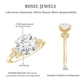 thumbnail image 5 of Rosec Jewels Certified Lab Grown 3 Carat Diamond Engagement Ring for Women - EF-VS Quality - Gift For Special Occasion, 10K Yellow Gold, US 3.00, 5 of 8
