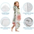 thumbnail image 7 of Pioneer Flower Floral Print Pattern Hooded Bath Towel，60"x35" for Ages 3 To 12 Kids, Quick Dry Lightweight Soft Microfiber Hood Beach Towel Cover Up for Kids, 7 of 7