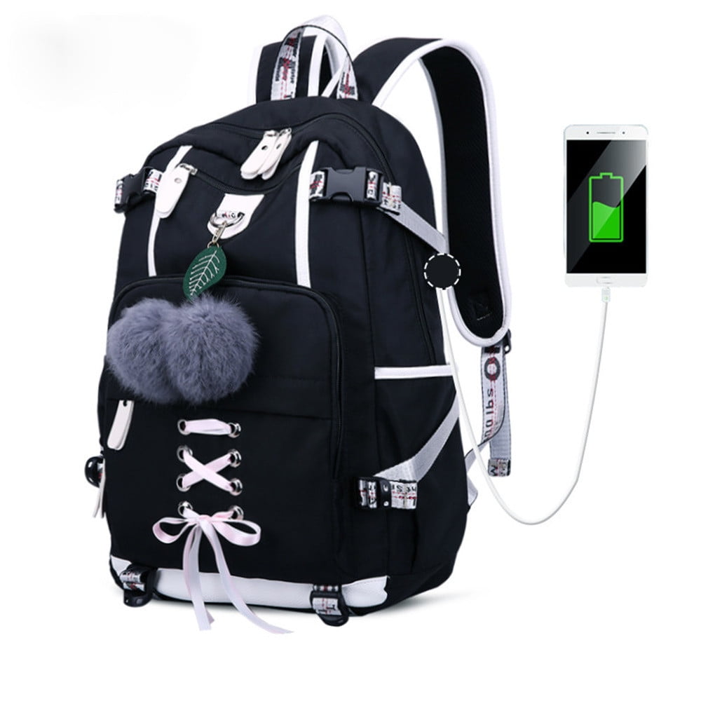 Unisex Rucksack Shoulder Bag Leather Backpack School College Travel Work 