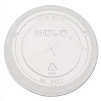 Dart® Straw-Slot Cold Cup Lids, For 9 - 20 Oz Cups, Clear, 100 Lids Per Sleeve, Carton Of 10 Sleeves