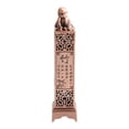 thumbnail image 3 of Quemador de incienso Torre Pequeño Monje Talla de metal decorativa Porta incienso para regalar Cobre Bambú, 3 of 9