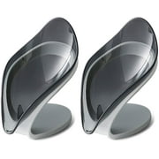2 Pcs Soap Dish Leaf Shape Soap Dish with Drain Soap Tray for Bathroom Kitchen Keep Soap Bars Dry & Clean Easy Cleaning