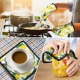 thumbnail image 4 of Lemon Kitchen Oven Mitt and Pot Holder Sets 4 Pcs for Baking, Cooking and Grilling, Heat Resistant Up To 392 °F, 4 of 7