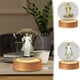thumbnail image 1 of Luz Nocturna Cristal Brillante, Figuras Religiosas Grabadas, Base Led Madera, Elegante Decoración de Escritorio, Iluminación Multiusos, Regalo para Fiestas, Cristal 6 Cm + Soporte., 1 of 7
