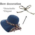 thumbnail image 5 of Sombrero para el sol para mujer, protección solar Upf50+, sombrero de cúpula de playa plegable de verano, gorra de ala ancha para exteriores (1 pieza, azul) TUNC Sencillez, 5 of 5
