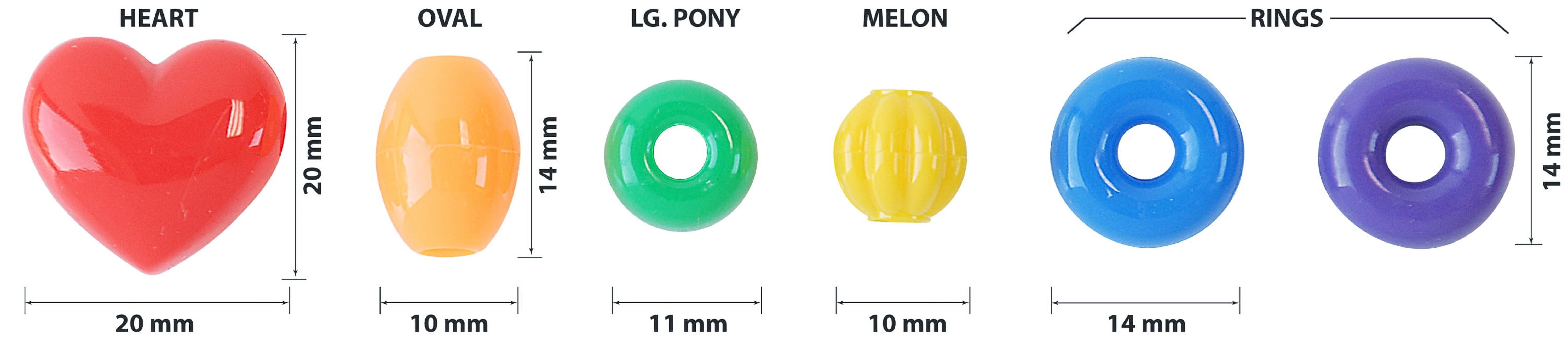 Hello Hobby Shaped Bead Mix, Multishaped, 175 Pieces, Beads for Jewelry Making and DIY Crafts