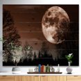 thumbnail image 2 of Design Art - Lever de Lune Rouge sur des Arbres Sombres, 2 of 5