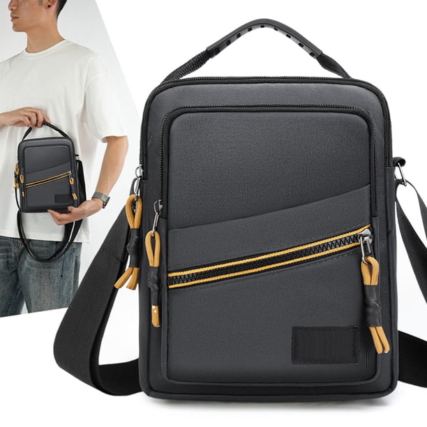 pstuiky Bolso bandolera para hombre, impermeable, de pecho, multifuncional, deportivo, para actividades al aire libre y ocio. Mochila bandolera.