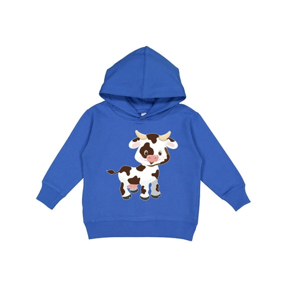 Inktastic Cute White Holstein Cow with Brown Spots Toddler Hoodie