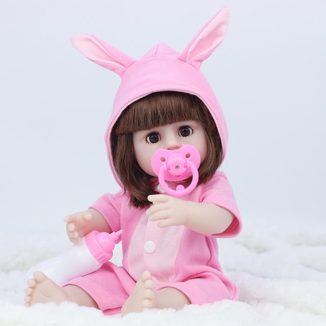 Muñeca de renacimiento de 38 cm, muñeca de goma suave de vinilo para bebé, muñeca de juguete para niños