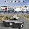 thumbnail image 3 of 30 Inch Heavy Duty Aluminum Diamond Plate Tool Box Pick Up Truck Bed RV Trailer Toolbox Waterproof Square Storage Organizer with Side Handle, Lock and Keys -30"x 15"x 14", Black, 3 of 6