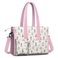 thumbnail image 2 of Teacher Tote Bag,Rainbow Princess Carriage Pattern Teacher Utility Tote Bag,Large Work Tote Bags for Women with Multiple Pockets,Top Zipper Closure,13.8x10.6x6.7 Inch, 2 of 5