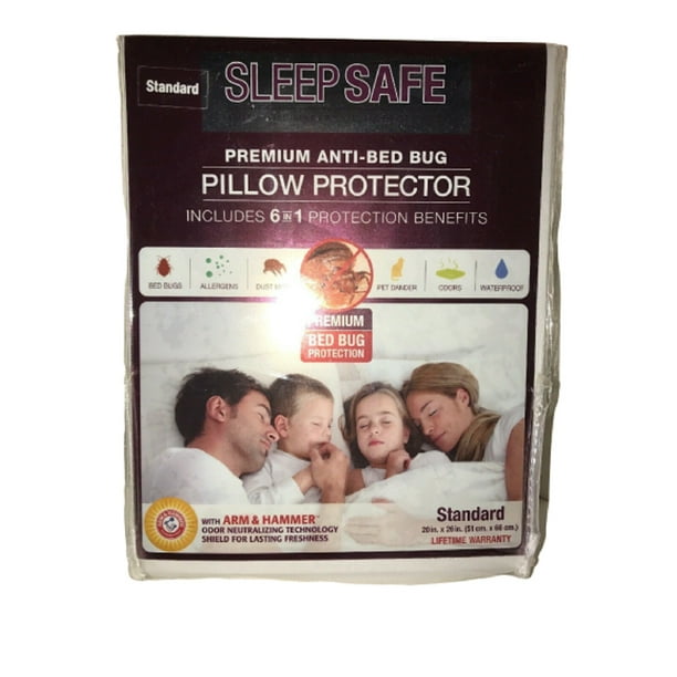 Sleep Safe 6in1 Standard Pillow Protector In White