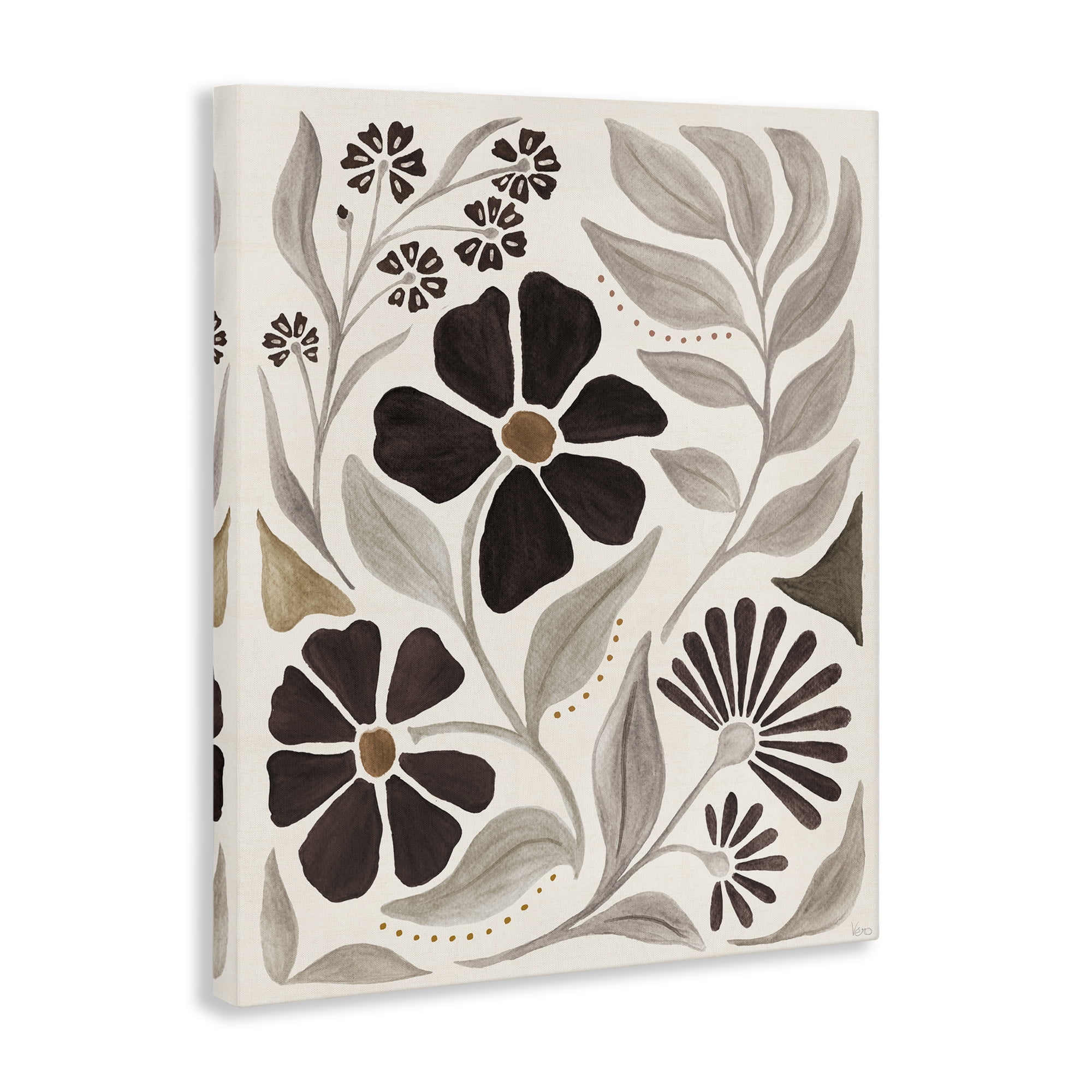 Stupell Industries Curving Boho Plants Botanical & Floral Painting Gallery Wrapped Canvas Art Print Wall Art, 16 x 20