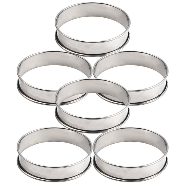 MERRYHAPY 6Ud Para Pastel Mousse Circular De Acero Inoxidable Herramienta De Cocina